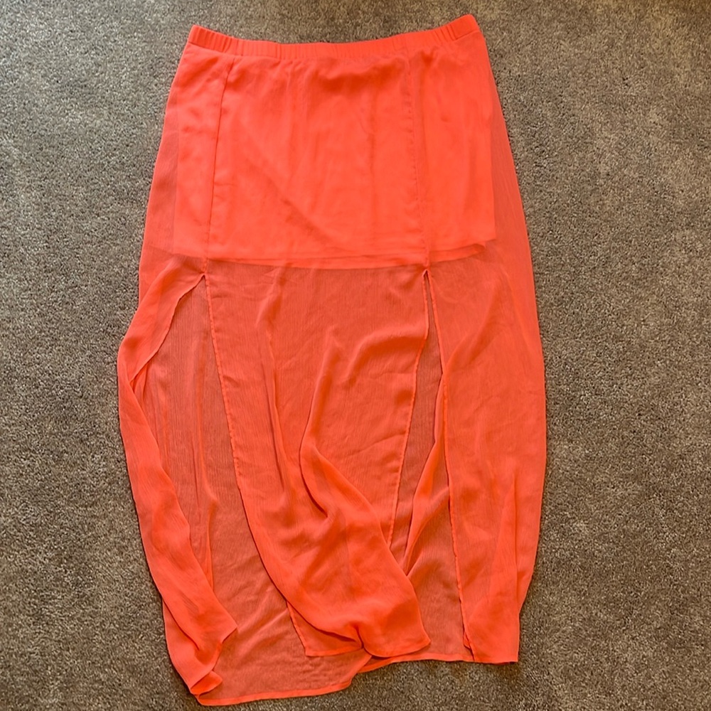 Express Layered Sheer Maxi Skirt